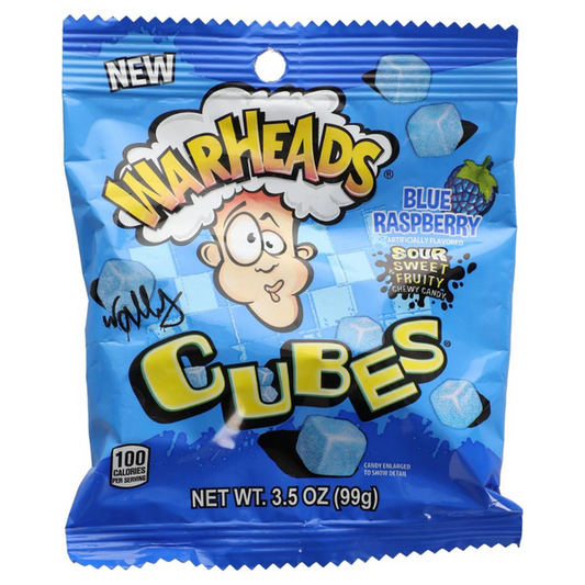 Warheads Blue Raspberry Cubes 99g