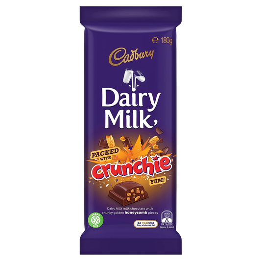 Cadbury's Dairy Milk packed with Crunchie 180g Australia