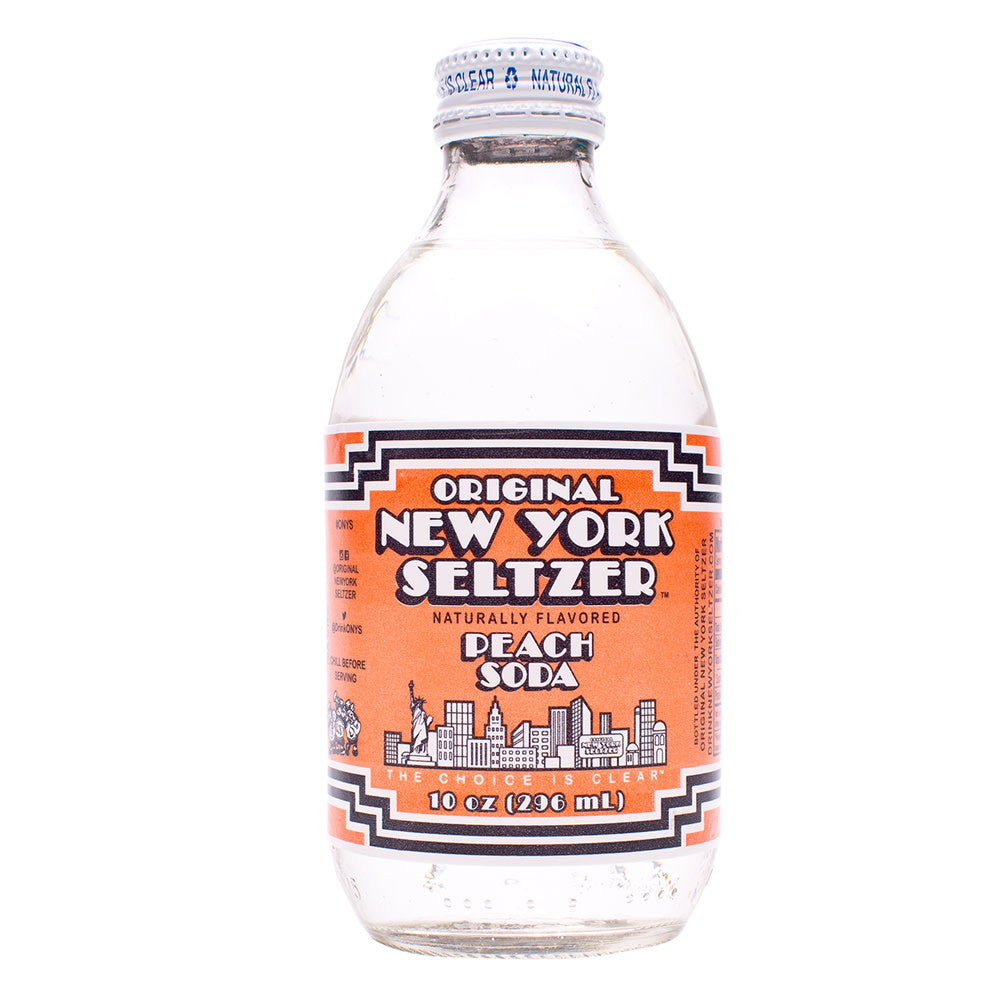 New York Seltzer Peach Soda 295ML WorldSnacks