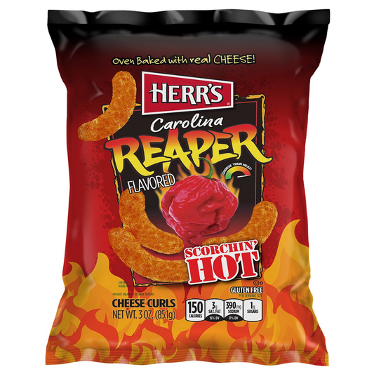 Herr's Carolina Reaper Flavoured Cheese Curls 28g